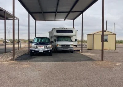 Covered RV Spot at Our Odessa RV Park